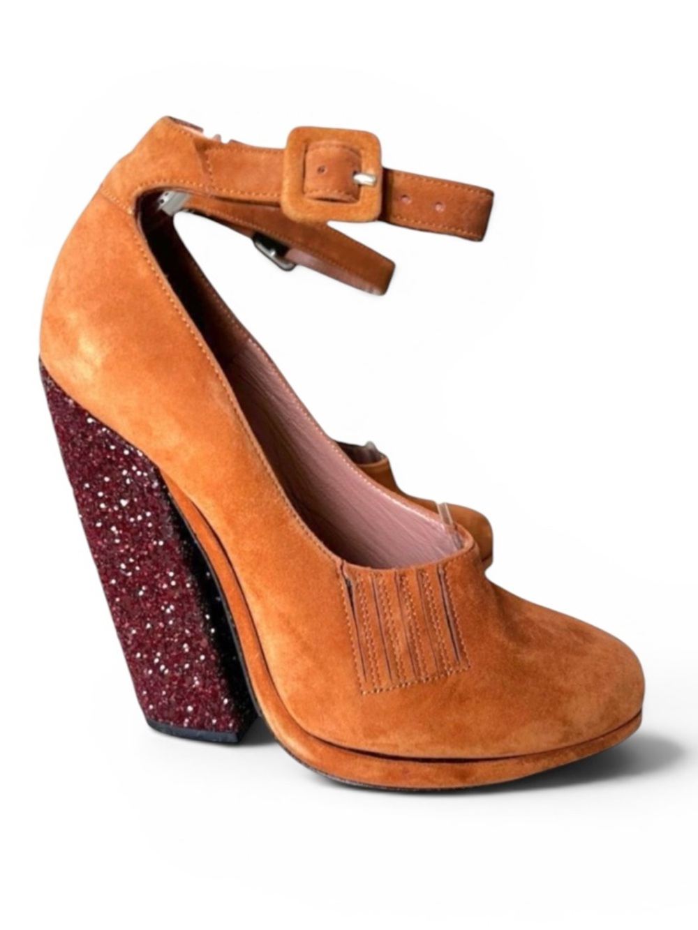 Robert Clergerie Opening Ceremony Suede Glitter Pump